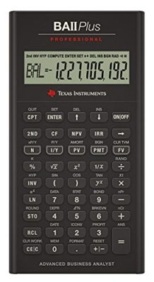 Texas BA-II plus Professional Calculator