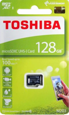 Toshiba M203 128GB Class 10 Micro SD Memory Card