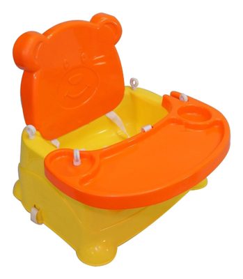 Toyboy Honey Bee 5-in-1 Plastic Baby Booster Seat Cum Swing (Orange)