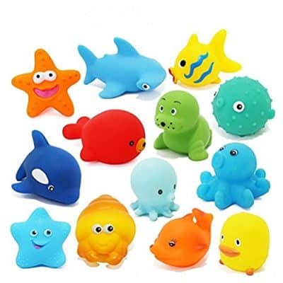 Toywale animal bath Soft Floating Squeaky Bath Toys