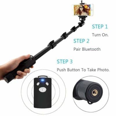 US1984 1288 Bluetooth Selfie Stick for Smartphones and Monopod
