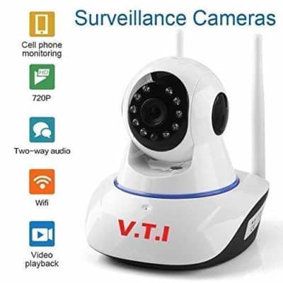 V.T.I. IP Dual Antenna WiFi Enabled Wireless Indoor Security Camera with Night Vision