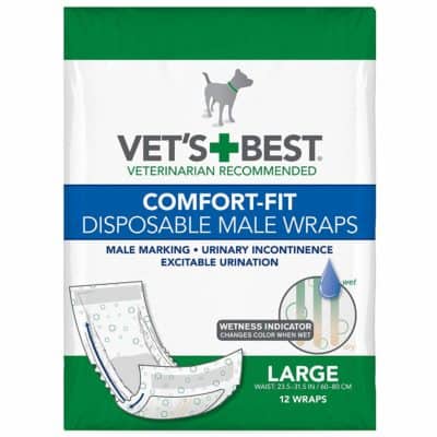Veterinarian's Best Vet's Best Comfort Fit Disposable Male Dog Diapers