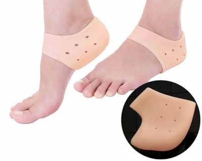 ZELENOR Silicone Gel Heel Pad Socks for Heel Swelling Pain