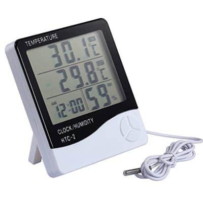 Sagrach HTC Digital LCD Temperature Thermometer Humidity Meter with Spencer Cable